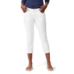 Tommy Bahama Ana Twill Cropped Jeans Womens 16 High Rise Stretch NEW W Tags